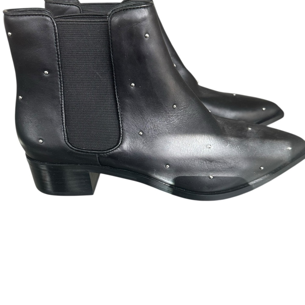 ZARA WOMENS Black Studded Ankle Boots NWOT SIZE‎ 38